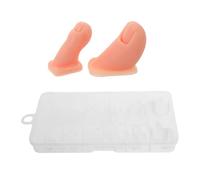 Lurrose Kit de Manucure Silicone Réaliste avec 2 Orteils et 120 Faux Ongles pour Entraînement, Expérience sans Pression, pour Étude Personnelle Classe