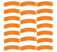 Lurrose Kit de Permanente pour Coiffure 20pcs Bigoudis Faits Maison Orange en Plastique, Facile à Utiliser, Polyvalent pour Coiffage Racine Quotidien DIY