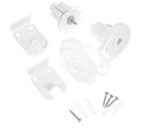 Lurrose Kit de Remplacement pour Store Enrouleur avec Support Blanc et Chaîne de Perles en Pom, Installation Facile et Fonctionnement Fluide, Accessoires pour Rideaux Roulants