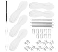 Lurrose Kit de Réparation et Projets de Réparation Blanc en Plastique, Facile à Installer, Solide pour Stores Plissés de Camping-Car pour Processus de Remplacement
