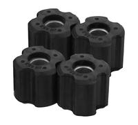 Lurrose Kit de Roulements Universels pour Tondeuse à Gazon 4 Pièces en Pe Noir, Installation Facile, Adapté aux Coupe-bordures et Outils de Jardin