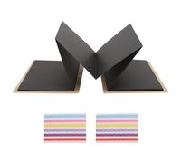 Lurrose Kit de Scrapbooking Album Photo Pliable 21X15 CM en Papier Kraft Résistant 2 Coins Photo Autocollants Mini-Album Souvenir pour Anniversaire Mariage et Conservation Solide des