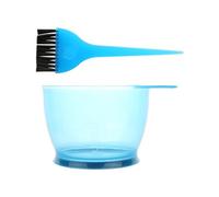 Lurrose Kit de Teinture Capillaire 5pcs Bol Mélangeur Antidérapant et Pinceau Nylon Bleu pour Usage Professionnel Domicile