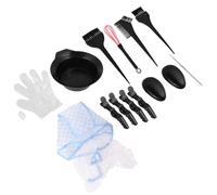 Lurrose Kit de Teinture Capillaire Professionnel Couleur Aléatoire 15 Pièces en Plastique Peigne et Brosse pour Mèches et Balayage à Domicile