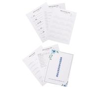 Lurrose Kit D'entraînement Feuilles de Pratique Réalistes pour Extensions de Cils en Papier Blanc et Guide de Cartographie des Cils en Auto-apprentissage pour Débutants