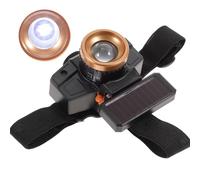 Lurrose Lampe Frontale D'extérieur Étanche Noire Chargement Solaire et Usb, Lampe Torche Portable en Pvc pour Camping, Pêche et Randonnée Couleur Aléatoire