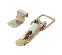 Lurrose Loquet à Bascule Fer Robuste avec Ressort Flexible Fermeture Antivibrations pour Portes de Camion Remorque et Véhicule Utilitaire Finition Dorée