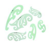 Lurrose Lot 6 Gabarits de Dessin en Plastique Transparent, Règles Géométriques Multifonction, Kit de Pochoirs pour Dessin Technique et Peinture, Outil Éducatif pour Bureau et École