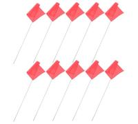 Lurrose Lot De 10 Bordures De Jardin En Plastique Rouge Avec Piquets De Repérage Et Système D'Irrigation Intégré. Résistantes Aux Intempéries, Elles Idéales Pour L'Aménagement