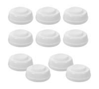 Lurrose Lot de 10 Bouchons Réutilisables pour Biberons Large Bouche 5cm en Pp Filetage Quatre Tours, Étanchéité Anti-fuite pour Routine D'alimentation Quotidienne