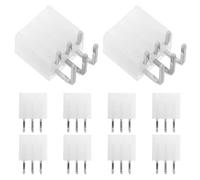 Lurrose Lot de 10 connecteurs PCIe 6 Broches, embase traversante, connecteur coudé 6 Broches pour Carte Graphique, Compatible avec Les systèmes de minage.