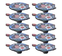 Lurrose Lot de 10 Épinglettes Métalliques Football 2026, Pins de Revers en Métal Épingle Sécurisée, Badges de Maillot pour Fête et Supporter, Accessoires Fans de Foot, Décoration