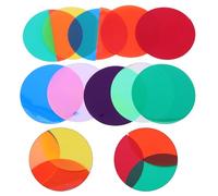 Lurrose Lot de 10 Feuilles de Diffusion de Lumière Autocollantes 66 Mm, Film Teinté PVC Couleur Chaude pour Filtres Correcteurs de Lumière, pour Spots Encastrés et Ambiance Intérieure