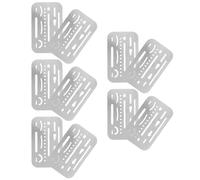 Lurrose Lot de 10 Jauges de Couture en Acier Inoxydable Règle à Curseur pour Patchwork et Mesure d'Épaisseur de Tissu Outils de Dessin Technique Graduations Claires pour Travaux