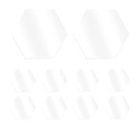 Lurrose Lot de 10 Marque-Places en Acrylique Transparent - Épaisseur : 1,6 mm, Format Hexagonal : 8 cm x 7 cm. Idéal pour la décoration de Table Lors de Mariages, la création de Marque-Places et la