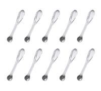 Lurrose Lot de 10 Mini Spatules Transparentes pour Crème Visage et Contour des Yeux, Outils Cosmétiques Réutilisables pour Application Précise, Hygiène et Soins Peau en Voyage