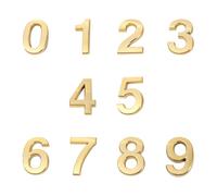 Lurrose Lot de 10 numéros de maison modernes pour l'extérieur : numéros d'adresse autocollants de 5 cm, résistants aux intempéries, faciles à coller, plaques de porte à 9 chiffres pour