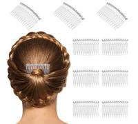 Lurrose Lot de 10 peignes latéraux pour cheveux - Pour femme et fille - Transparent