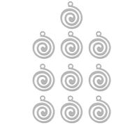 Lurrose Lot de 10 Pendentifs Spirale en Acier Inoxydable Creux, Breloques DIY pour Fabrication de Bijoux, Décoration Intérieure et Fête, Ornements Faits Main pour Accessoires Artisanaux