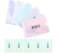 Lurrose Lot de 10 Pochettes de Protection pour Cartes Bancaires et Cartes D’identité, Étuis Légers en Aluminium Anti-rfid, Format Compact pour Bureau et Usage Quotidien