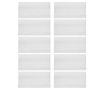 Lurrose Lot de 10 porte-noms de bureau - Présentoir transparent double face - Présentoir nominatif pour bureau professionnel - 20 x 12 x 9 cm