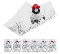 Lurrose Lot de 10 Sachets à Vin Réutilisables 1L avec Bec Verseur Étanche Poche à Boisson Portable en Plastique pour Distributeur de Vin Gourde Pratique pour Pique-Niques et Voyage