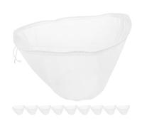 Lurrose Lot de 10 sachets en étamine sachets filtrants en étamine - Passoires à yaourt réutilisables pour jus de fruits, laits végétaux, laits de soja pressés à froid et thés au