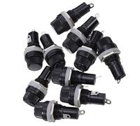 Lurrose Lot de 10 Supports de Porte-Fusible à Vis 5X20 MM pour Tube en Verre Porte-Fusible pour Panneau Électrique Protection Court-Circuit Compatible 125V/15A et 250V/10A