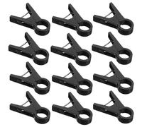 Lurrose Lot de 100 Clips de Support pour Plantes de Jardin en Plastique Noir, Clips de Fixation pour Légumes Grimpants, Pinces à Tomates pour Treillis, Résistants et Adaptés au Jardinage