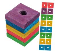 Lurrose Lot de 100 Jouets à Mâcher en Bois pour Perroquets, Cacatoès Et Grands Psittacidés, Couleurs Assorties, Conçus pour L’Entretien Dentaire Et L’Occupation en Volière