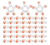 Lurrose Lot de 100 roulettes Coulissantes pour Rails de Rideaux Poulies Double Roue Diamètre 12Mm en Plastique Stable Silencieuses et Résistantes aux Intempéries Accessoires pour Salle