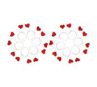 Lurrose Lot de 12 Bandeaux à Cheveux Rouge de Cœur Pailleté, sans Dents, Taille Unique, Accessoires Festifs pour Femmes et Filles, Serrage-têtes Saint-valentin pour Fête et Mariage