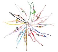 Lurrose Lot de 12 Bracelets Élastiques à Perles pour Tout-petits en Argile Polymère et Alliage, Décoration Délicate sans Douleur pour Filles Lors de Spectacles et Photos