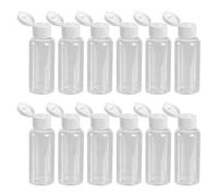 Lurrose Lot De 12 Flacons Vides Plastique 1.69Oz Avec Couvercle Rabattable Résistant Aux Fuites Conteneur Voyage Pour Shampooing Lotion Gel Émulsion