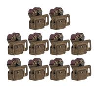 Lurrose Lot de 12 Loquets à Double Bille en Acier Goupilles de Positionnement, Loquet de Porte en Métal Anti-corrosion pour Portes de Placards Cuisine, Fixation par Vis, Usage Domestique