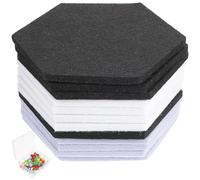 Lurrose Lot de 12 Panneaux Muraux Acoustiques Hexagonaux en Feutre Autocollants, Isolation Phonique et Absorption Sonore Haute Densité pour Mur Intérieur