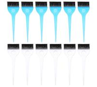 Lurrose Lot de 12 Pinceaux pour Coloration des Cheveux, Brosses Flexibles en Pp Faciles à Utiliser, Accessoires Professionnels pour Salon de Coiffure et Application de Capillaire