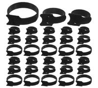 Lurrose Lot de 150 Attaches de Câble Auto-agrippantes de Tête de Chat, Noir, Tailles 12cm-15cm-20cm, Dispositif de Retenue pour Attache de Fil, Rangement et Organisation Câble pour Maison