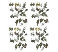Lurrose Lot de 150 mini pendentifs en forme de gland pour la fabrication de bijoux, breloques vintage en métal, style ferme, pendentifs en forme de pomme de pin 3D pour boucles d'oreilles et