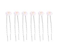 Lurrose Lot de 16 Épingles à Cheveux en Résine Jaune Forme Marguerite U Élégantes pour Décoration et Maintien de Cheveux Femmes et Filles Anniversaire