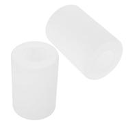 Lurrose Lot de 2 Abat-jour Cylindriques en Verre Blanc Lait pour Lampe E27, Diamètre 90 Mm X Hauteur 130 Mm, Diffuseur Lumineux Doux pour Lampes de Maison et Suspensions, Éclairage