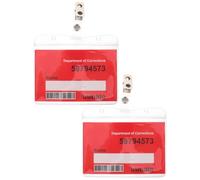 Lurrose Lot de 2 accessoires de déguisement de prisonnier, porte-badges avec pinces - Accessoire de cosplay d'Halloween pour adulte, idéal pour se déguiser en détenu.