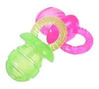 Lurrose Lot de 2 Anneaux de Dentition TPR pour Petit Chien, à Mâcher Résistant et Coloré, D'entraînement Interactif pour Chiots, Bien-être et L'amusement des Chiens