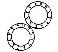 Lurrose Lot de 2 Autocollants Muraux pour Cadran D’Horloge en Acrylique Miroir Noir 25 CM Chiffres Arabes Adhésifs Décoratifs Stickers Horloge Ronds pour Salon Bureau ou Chambre