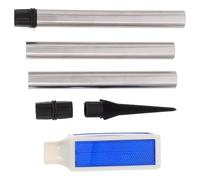 Lurrose Lot de 2 Balises D'allée Solaires Étanches Led, Lampes à Réflecteur Solaire Bleu, Acier Inoxydable, Éclairage Extérieur pour Sécurité de Garage et Jardin, Marquage Lumineux