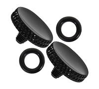 Lurrose Lot de 2 Boutons de Déclenchement en Alliage D'aluminium pour Appareil Photo, Usage Professionnel, Design Concave, Bouton Obturateur Souple, Accessoires pour Caméra Noir Texturé,