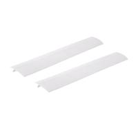 Lurrose Lot de 2 Cache-espaces de Cuisinière 25 Pouces Blanc, Silicone Résistant Haute Température, Protection Plan de Travail Cuisine Gaz et Four, Combleur de Fentes Anti-huile et Saleté