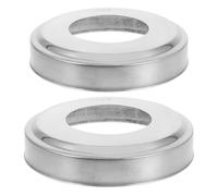 Lurrose Lot de 2 Caches pour Rampes D’échelle de Piscine en Acier Inoxydable 102x51 Mm, Accessoires pour Piscine Enterrée, Plaques de Protection Robustes et Décoratives pour Mains