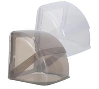 Lurrose Lot de 2 Caches Prises Murales Étanches Type 86 en Plastique Transparent Noir et Blanc, Boîtiers de Protection Extérieurs Résistants aux Intempéries, Adaptés pour Balcon,