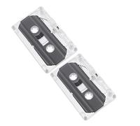 Lurrose Lot De 2 Cassettes Audio Enregistreur À Cassette Magnétophone Recharges Remplacement De Cassettes D'Enregistrement Plastique Transparent